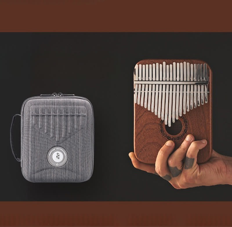 Foviel 21 Keys Kalimba Thumb Piano Yellow Sandalwood Portable Finger Piano