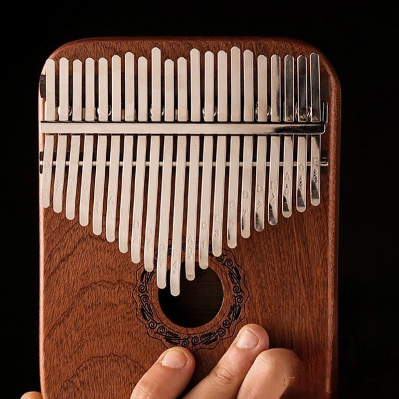 Foviel 21 Keys Kalimba Thumb Piano Yellow Sandalwood Portable Finger Piano