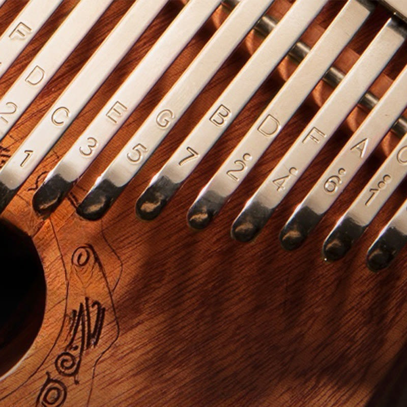 Foviel 21 Keys Kalimba Thumb Piano Yellow Sandalwood Portable Finger Piano
