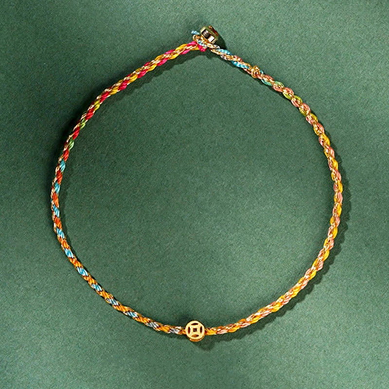 FREE Today: Luck Strength Colorful Rope Coin Bead Extra Thin Braided Bracelet - image 2