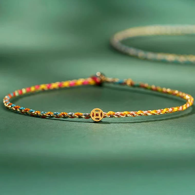 FREE Today: Luck Strength Colorful Rope Coin Bead Extra Thin Braided Bracelet - image 3