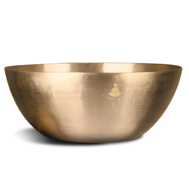 Bol chantant tibétain doré fait main Foviel Nepal, ensemble de bol sonore pour la guérison et la méditation