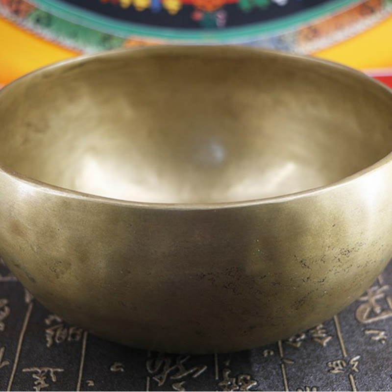 Foviel Handgefertigte Nepal Golden Singing Bowl Einfaches Design für spirituell und Meditation Klangschale Set