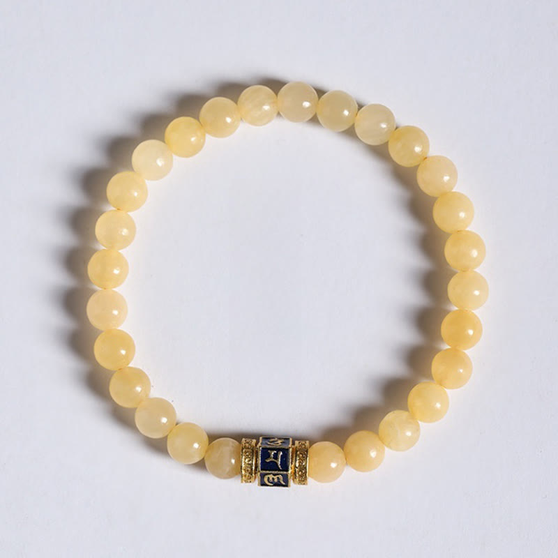 Foviel Topaz Perlen Om Mani Padme Hum Fortune Armband
