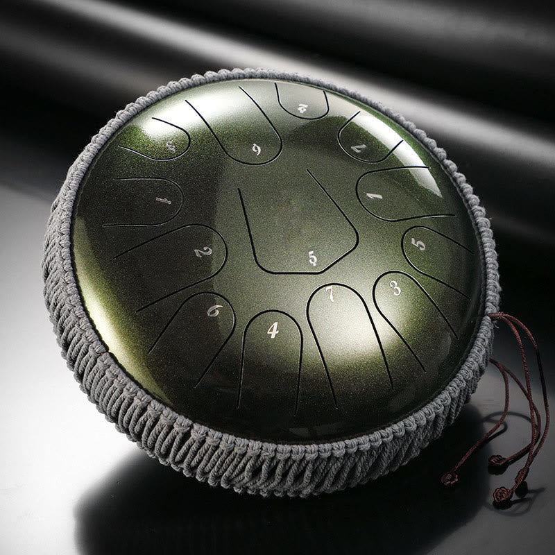 Foviel Steel Tongue Drum Sound Healing Meditation Drum Kit 13 Note 12 Inch Percussion Instrument