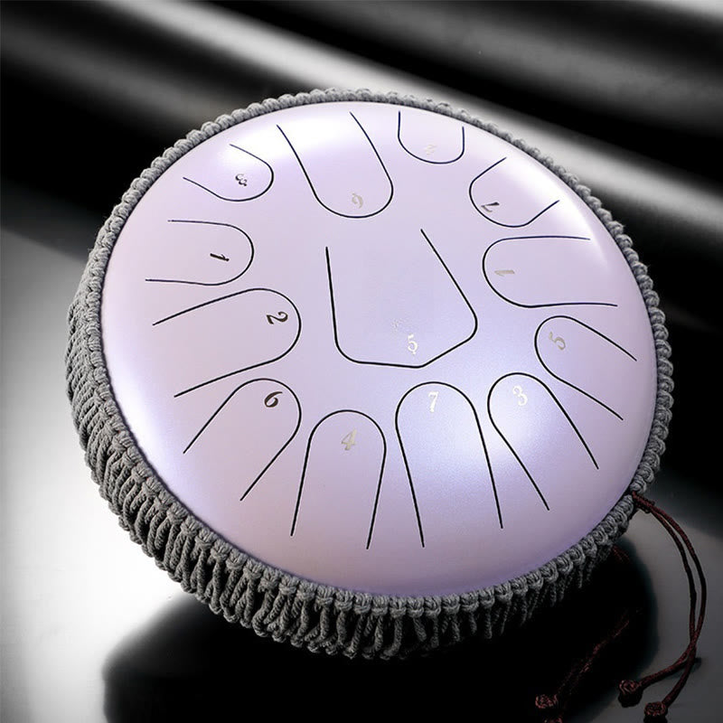 Foviel Steel Tongue Drum Sound Healing Meditation Drum Kit 13 Note 12 Inch Percussion Instrument