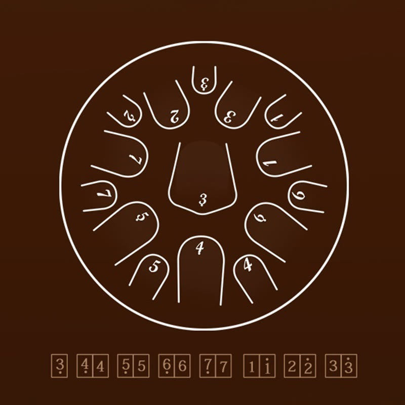 Foviel Steel Tongue Drum Sound Healing Meditation Drum Kit 13 Note 12 Inch Percussion Instrument