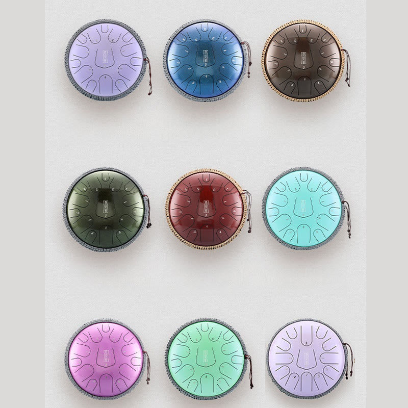 Foviel Steel Tongue Drum Sound Healing Meditation Drum Kit 13 Note 12 Inch Percussion Instrument