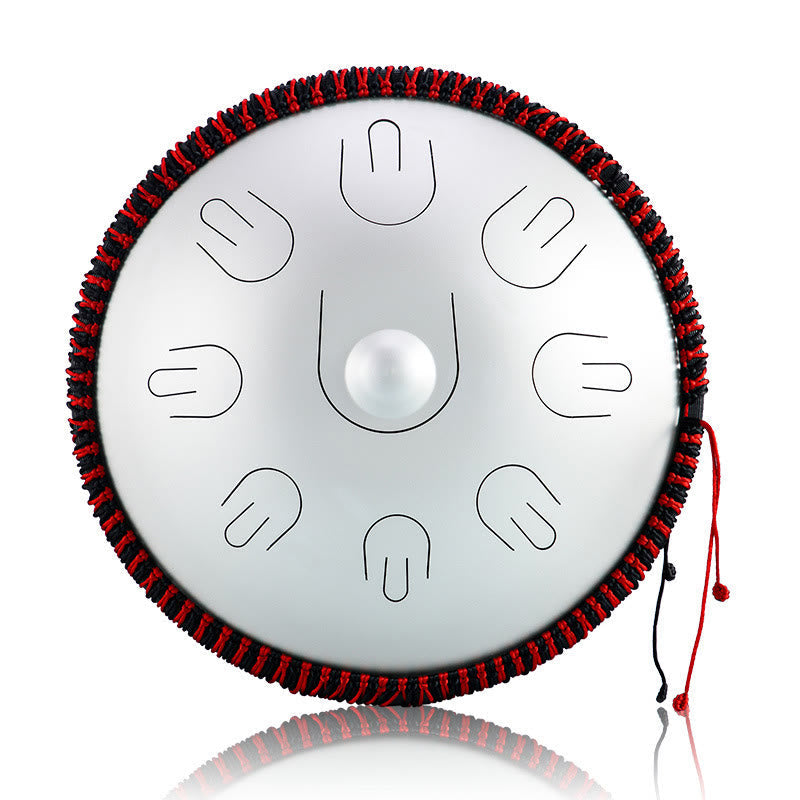 Kit de tambour à langue en acier Foviel pour la sonothérapie, le yoga et la méditation, instrument handpan 9 notes de 15 pouces
