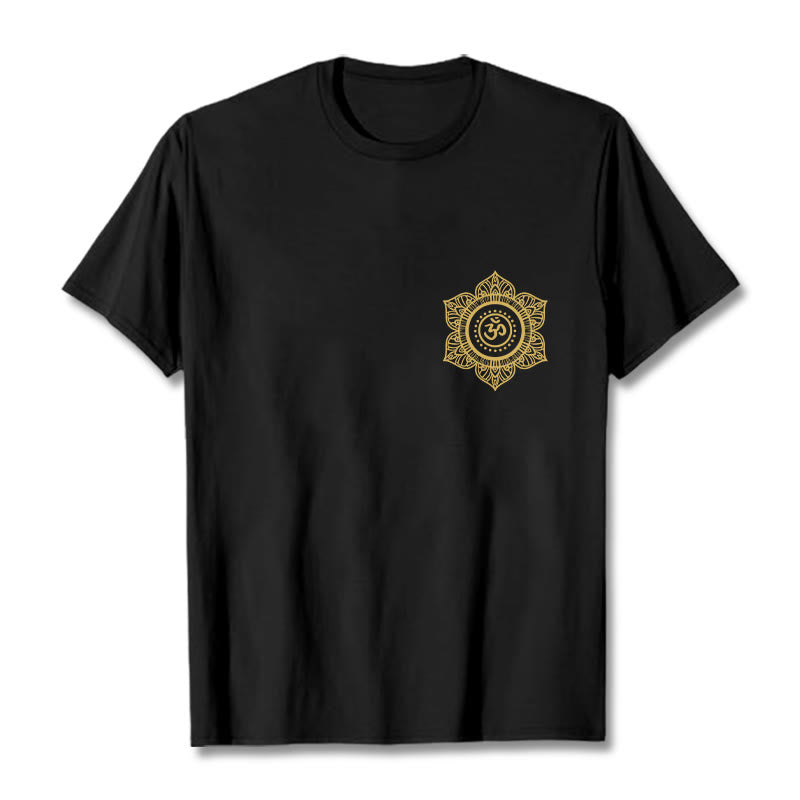 Foviel Golden Mandala OM Muster Tee T-Shirt