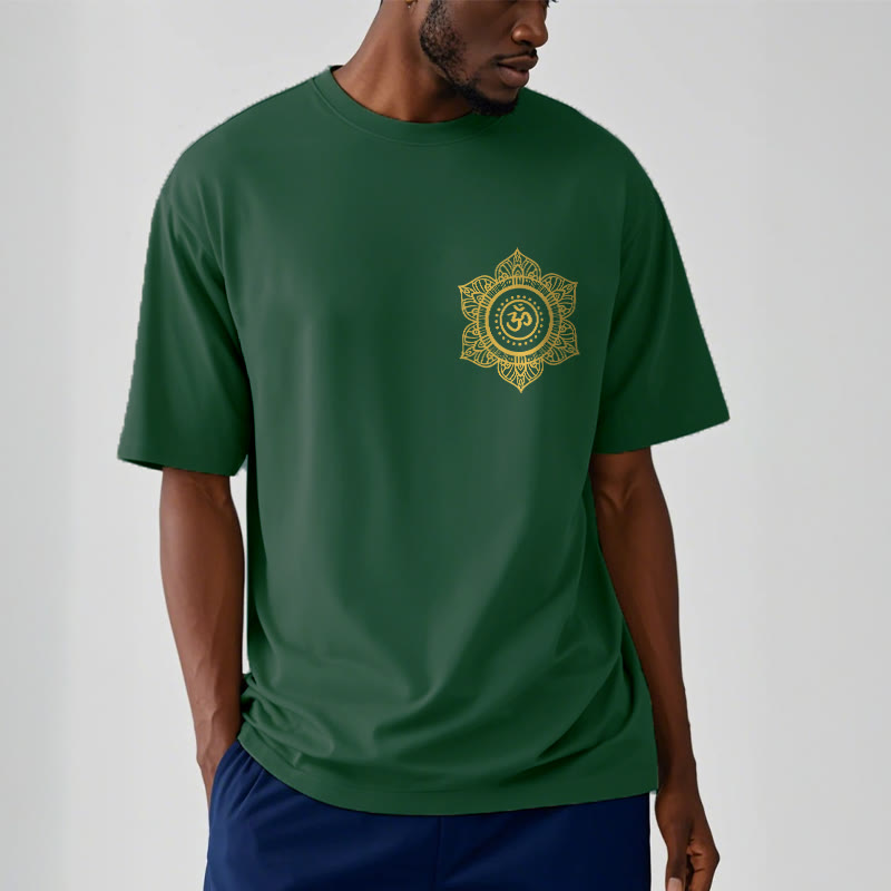 Foviel Golden Mandala OM Muster Tee T-Shirt