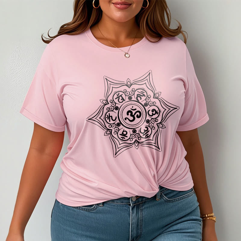 Foviel Mandala Om Mani Padme Hum Tee T-shirt