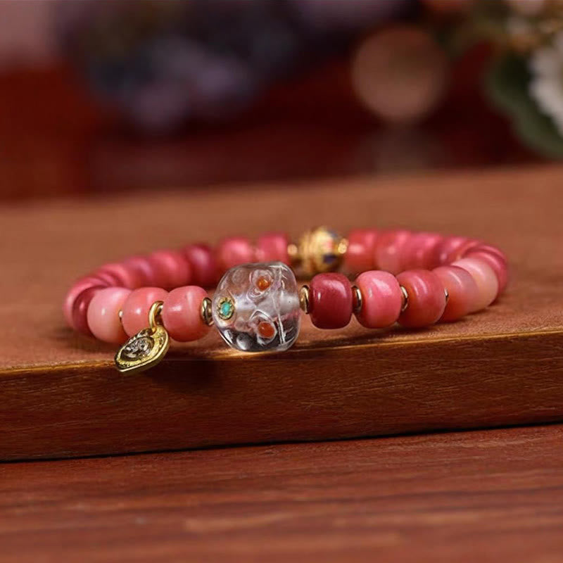 Foviel Tibetan Camel Bone Red Agate Luck Bracelet