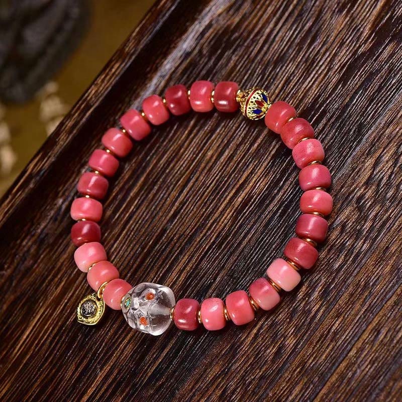 Foviel Tibetan Camel Bone Red Agate Luck Bracelet