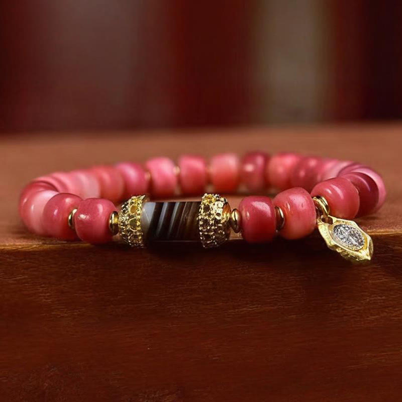Foviel Tibetan Camel Bone Red Agate Luck Bracelet