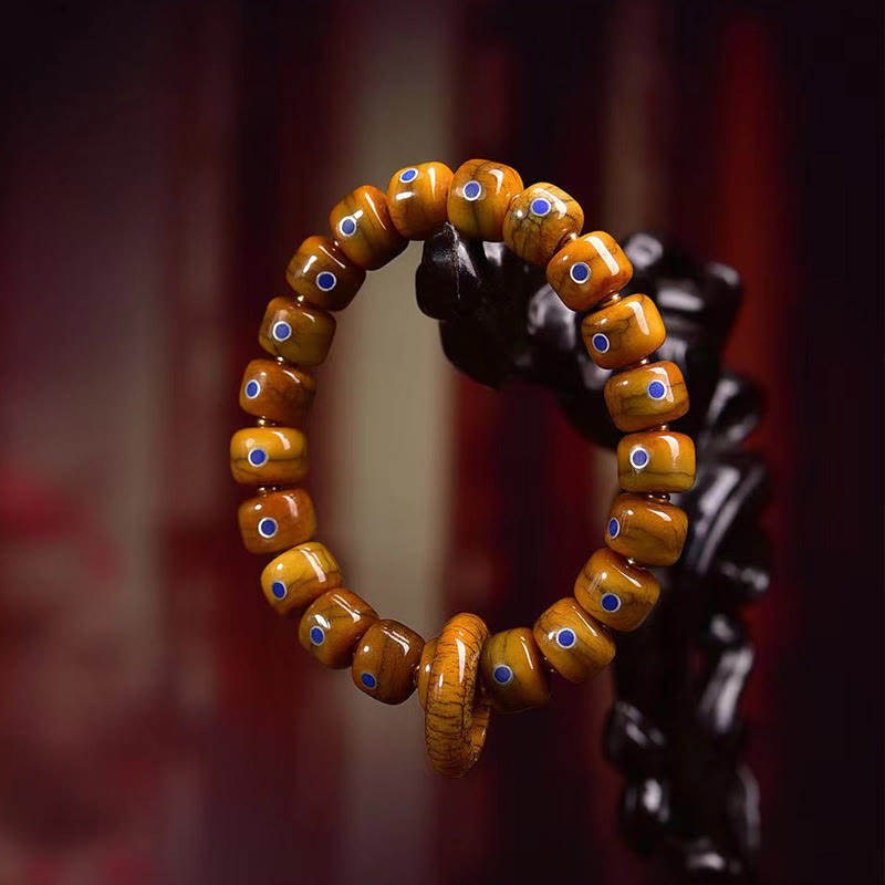 Buddha Stones Vintage Tibetan Bone Beads Lazurite Balance Braided Rope Bracelet - image 3