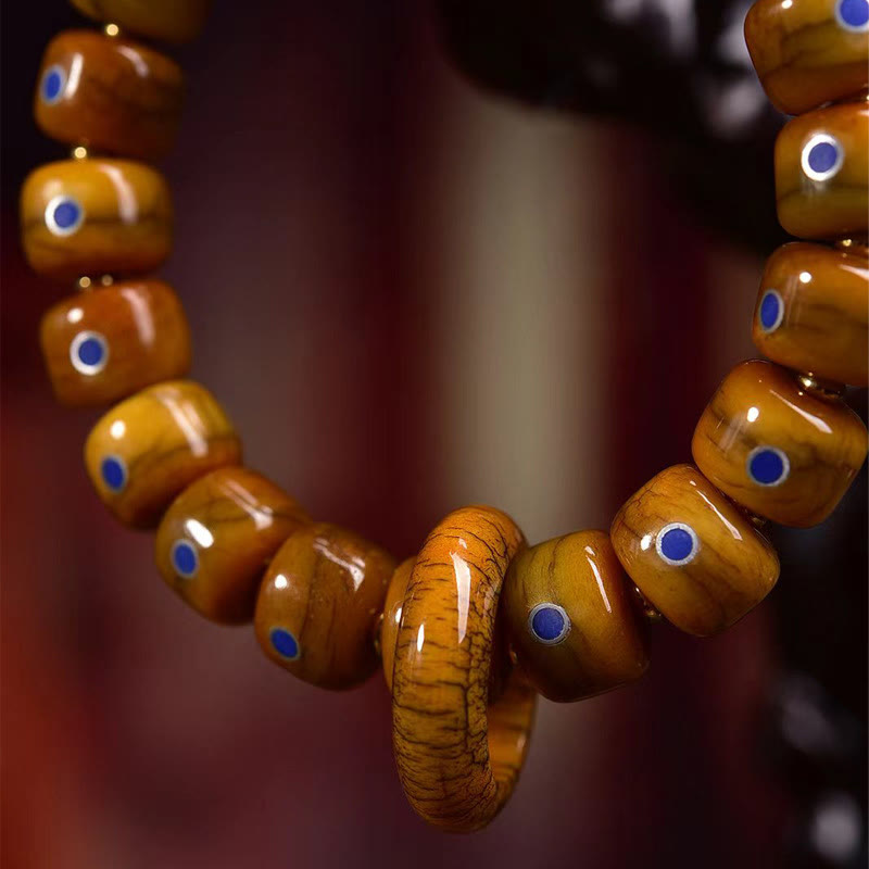 Buddha Stones Vintage Tibetan Bone Beads Lazurite Balance Braided Rope Bracelet - image 4