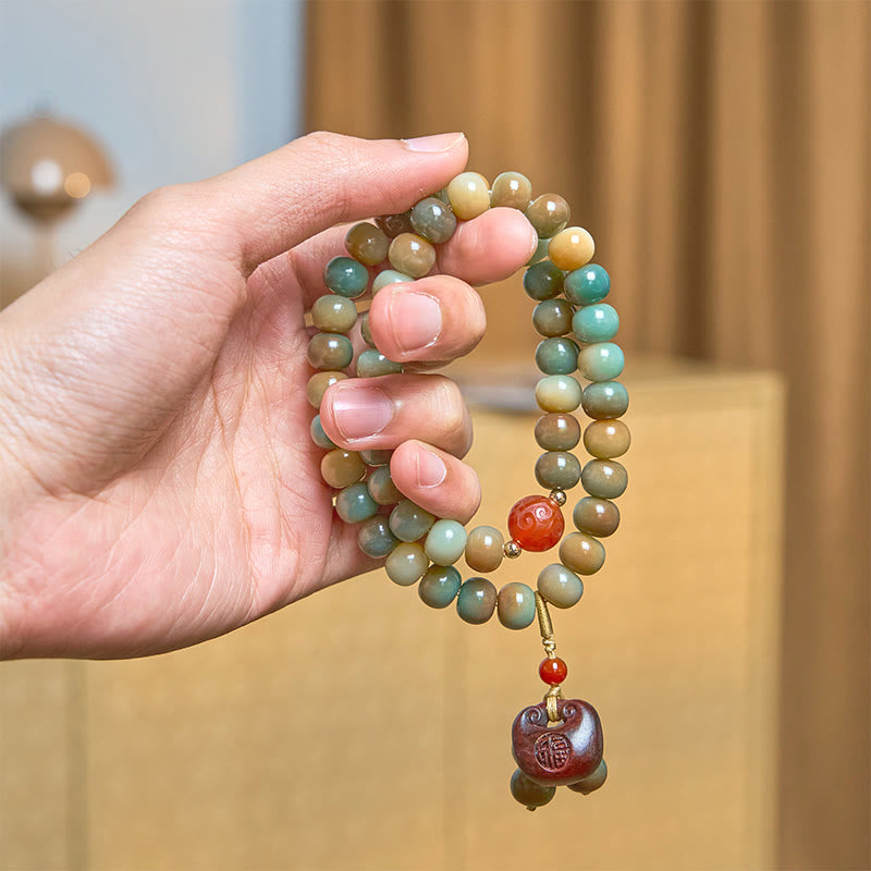 Foviel Colorful Bodhi Seed Harmony Double Wrap Bracelet