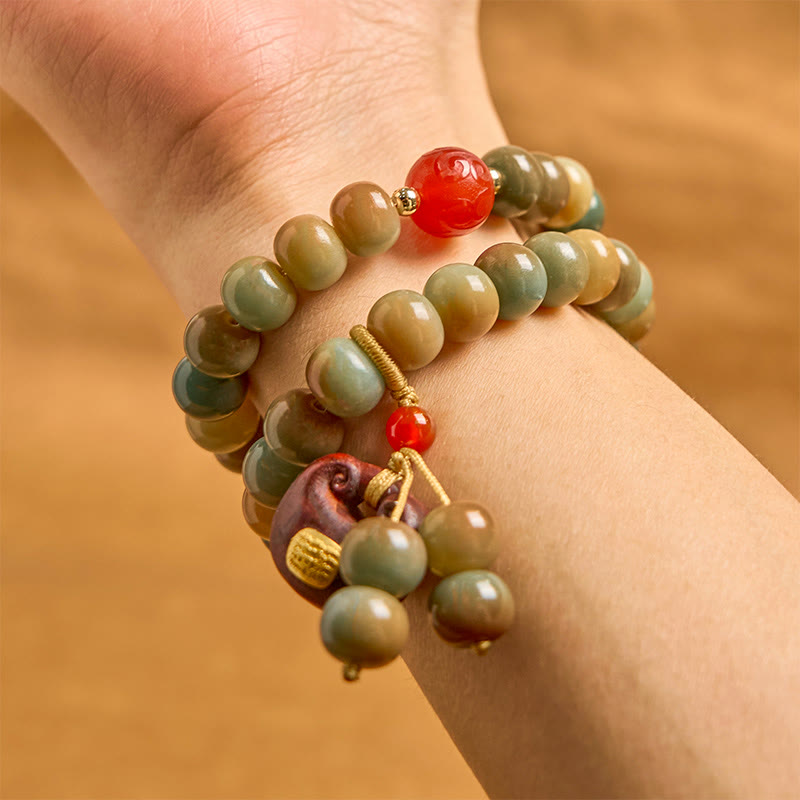 Foviel Colorful Bodhi Seed Harmony Double Wrap Bracelet
