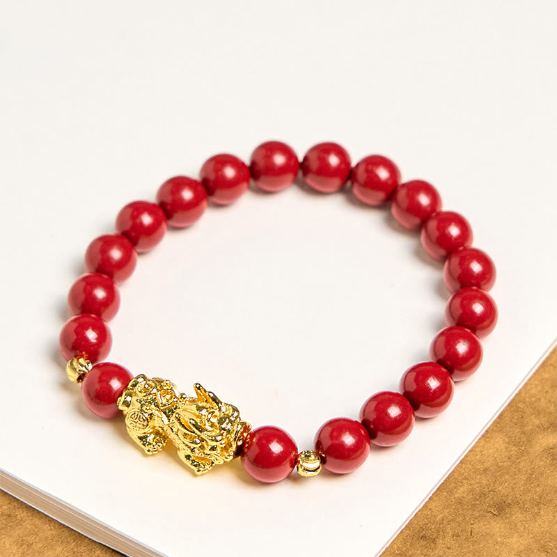 Foviel Cinnabar PiXiu Calm Blessing Bracelet