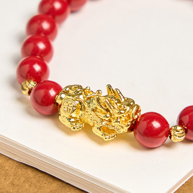 Bracelet de bénédiction apaisant PiXiu en cinabre Foviel