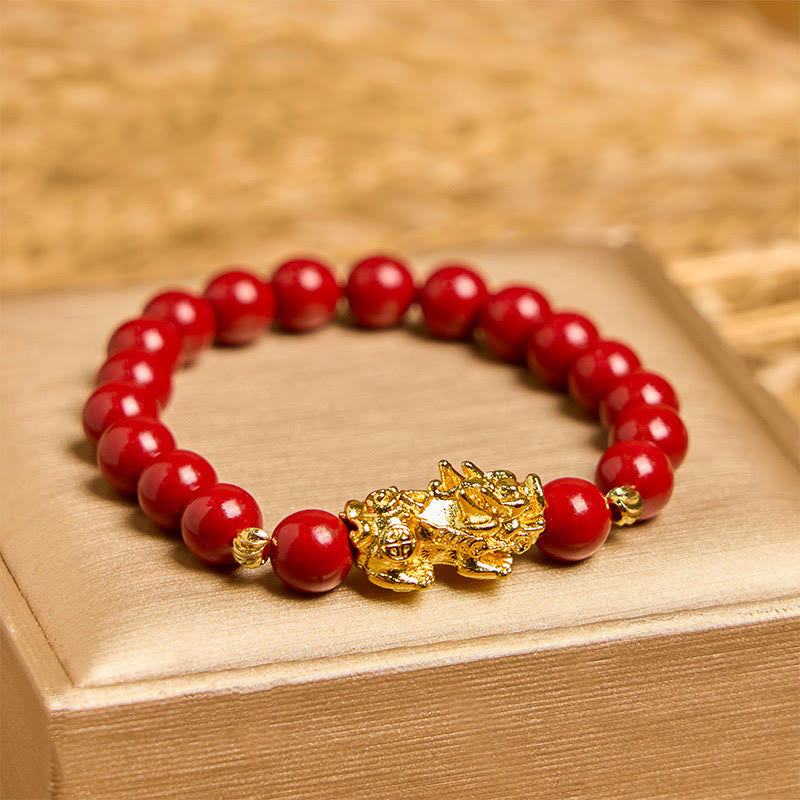 Foviel Cinnabar PiXiu Calm Blessing Bracelet