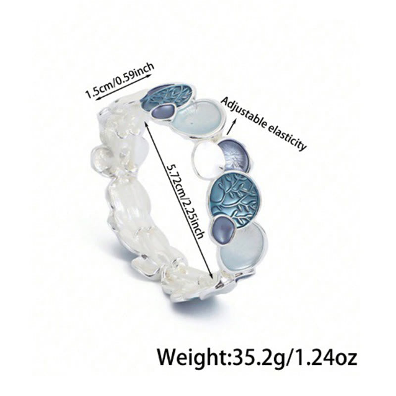 Foviel Der Baum des Lebens Rundmuster Einheit Legierung elastisches Armband
