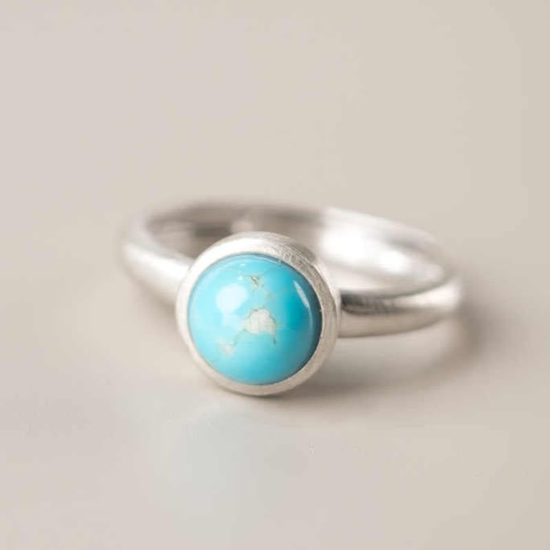 Buddha Stones Natural 925 Sterling Silver Lazurite Turquoise Adjustable Balance Ring - image 9