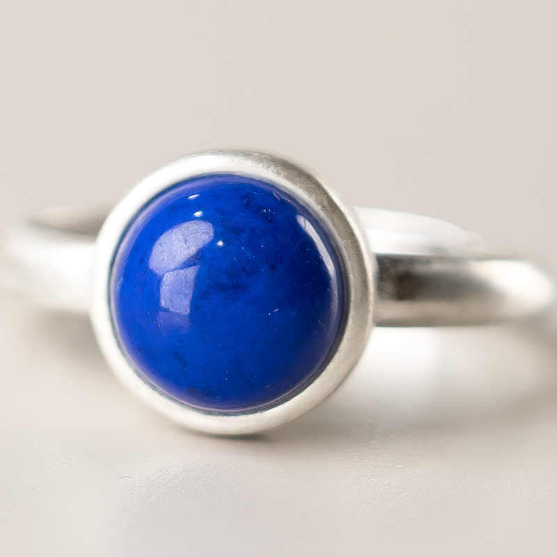 Buddha Stones Natural 925 Sterling Silver Lazurite Turquoise Adjustable Balance Ring - image 3