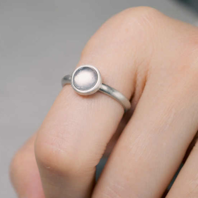 Buddha Stones Natural 925 Sterling Silver Pink Crystal Adjustable Warmth Ring - image 10