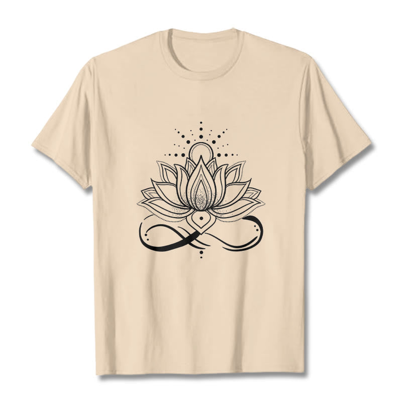 Foviel Lotus Flower Sun Design Tee T-shirt