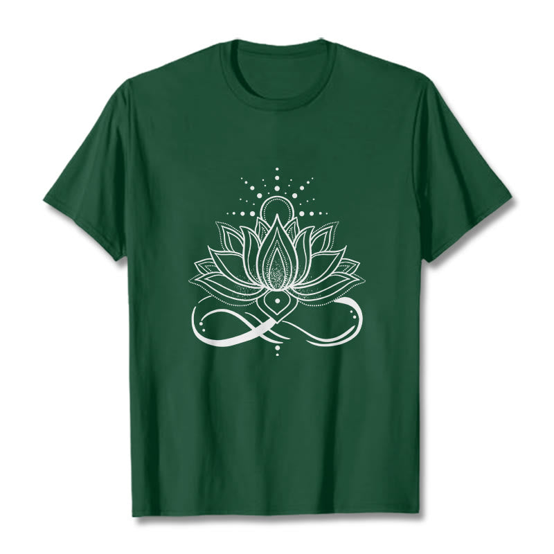 T-shirt Foviel motif fleur de lotus et soleil