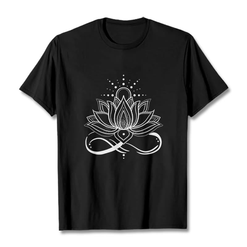 T-shirt Foviel motif fleur de lotus et soleil