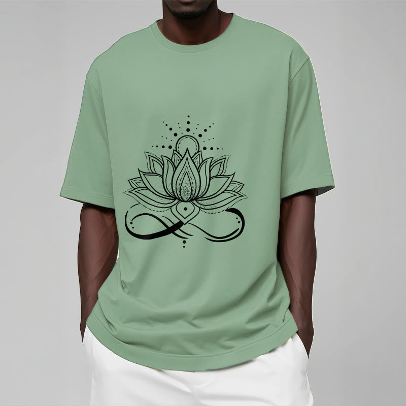 Foviel Lotus Flower Sun Design Tee T-shirt