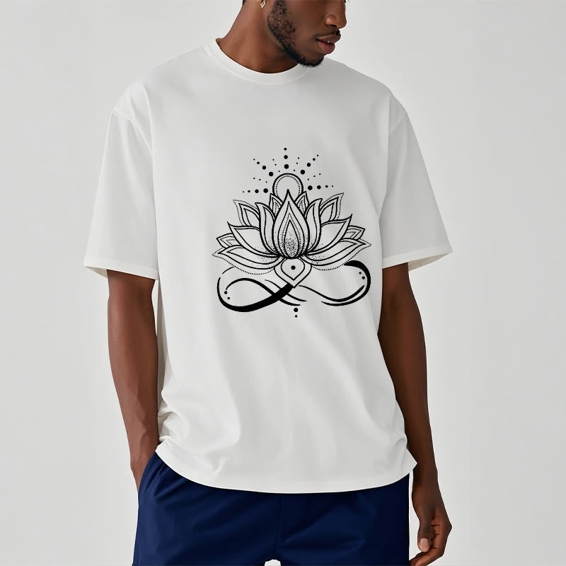 Foviel Lotus Flower Sun Design Tee T-shirt