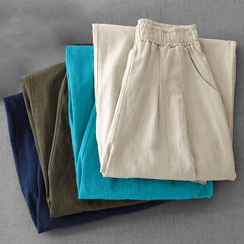 Pantalon harem décontracté pour femme Foviel avec poches