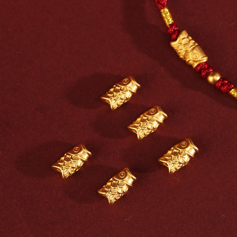 Foviel 999 Gold Luck Protection Koi Fish Handmade Braided String Bracelet
