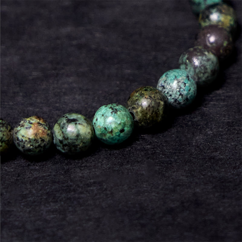 Buddha Stones Vintage Distressed Design Turquoise Copper Balance Bracelet - image 8