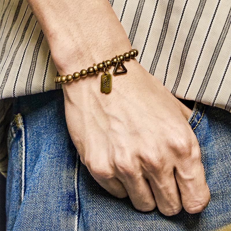 Buddha Stones Retro Pure Copper Brass Luck Bracelet - image 4