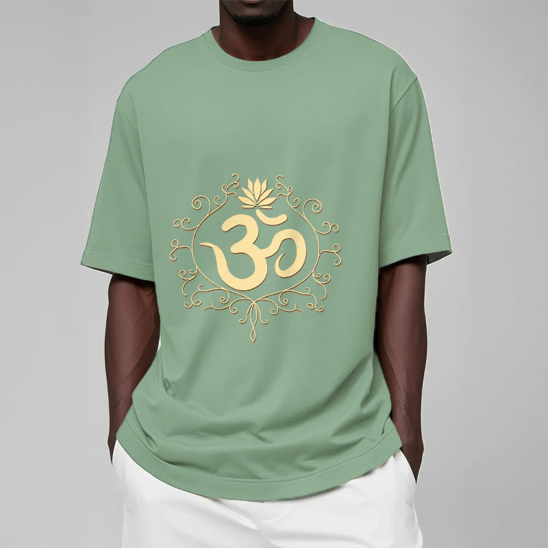 Buddha Stones Om Symbol Vines Lotus Flower Tee T-shirt - image 20