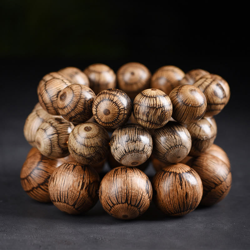 Bracelet de protection en perles de bois de Gnetum Foviel