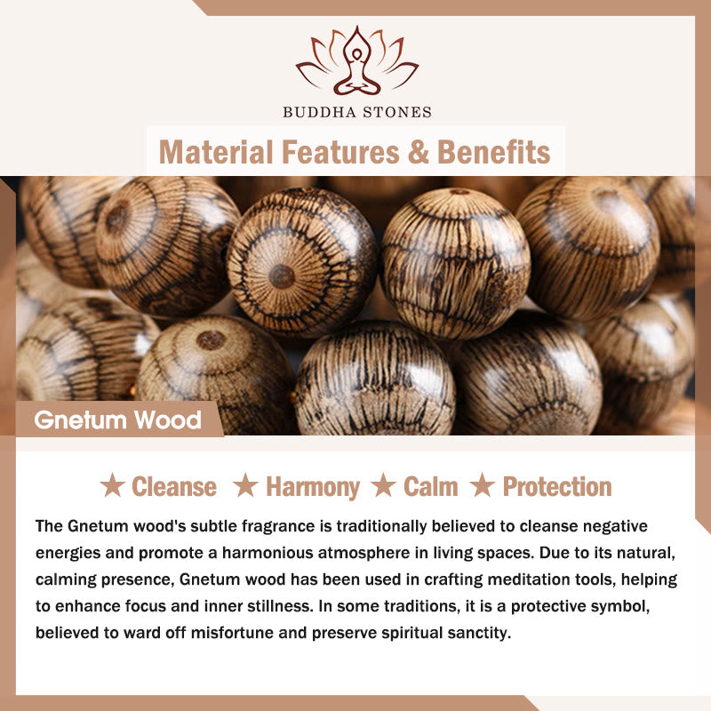 Bracelet de protection en perles de bois de Gnetum Foviel