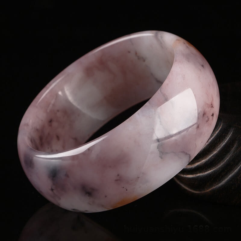 Foviel Purple Jade Happiness Protection Bracelet Bangle