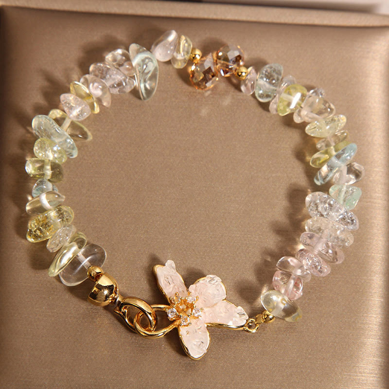 Buddha Stones Natural Irregular Gravel Amethyst Blue Crystal Wisteria Balance Bracelet - Colored Crystal(Wrist Circumference: 15-19cm) - image 7