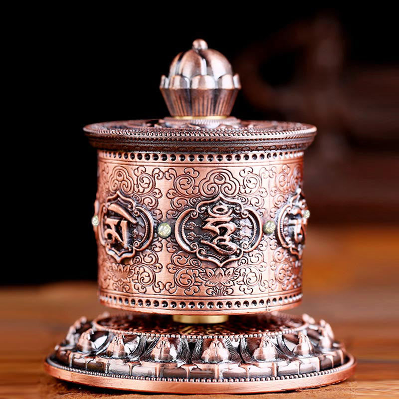 Buddha Stones Tibetan Blessing Prayer Wheel Car Decoration - Red - image 16