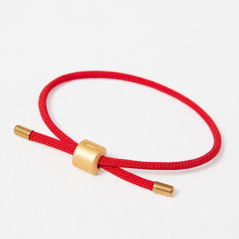 Buddha Stones Lucky Red String Bracelet - Red String(Gold)(Bracelet Size 15.5-22cm) - image 0