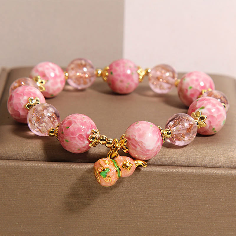 Buddha Stones Gourd Liuli Bracelet - Liuli(Wrist Circumference: 18cm) - image 1