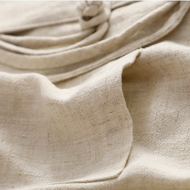 Buddha Stones Women's Cotton Linen Frog-Button Long Sleeve Jacket With Pockets - image 22