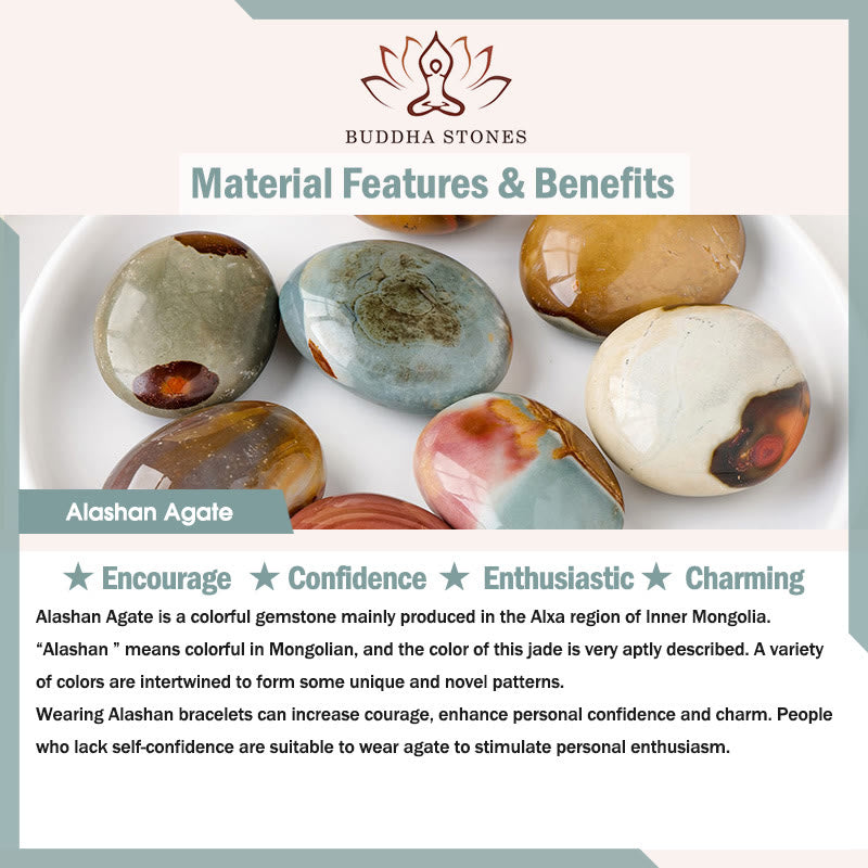 Buddha Stones Natural Alashan Agate Confidence Bracelet - image 10