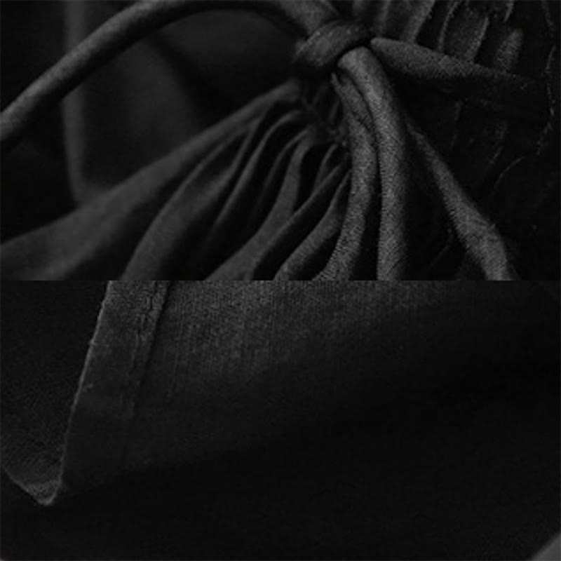 Buddha Stones Summer Solid Color Elastic Waist Drawstring Women's Skirt - image 15